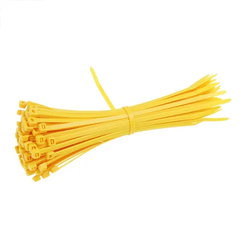 OPASKI ZACISKOWE 300X4,8MM - ŻÓŁTE PLASTIKOWE, 100SZT/OPAKOWANIE, TRYTYTKI