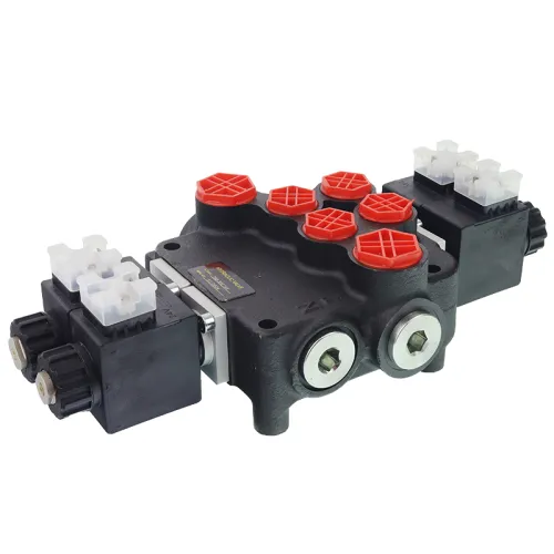 ROZDZIELACZ HYDRAULICZNY 2-SEKCYJNY 80L/MIN, Z80, STEROWANY ELEKTRYCZNIE 24V