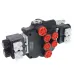 ROZDZIELACZ HYDRAULICZNY 2-SEKCYJNY 80L/MIN, Z80, STEROWANY ELEKTRYCZNIE 24V