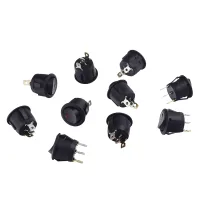 PRZEŁĄCZNIK KOŁYSKOWY OKRĄGŁY ON-OFF, 3 PINY, 6A/250V AC, PODŚWIETLANY, FI 20MM, 10SZT/OPAKOWANIE