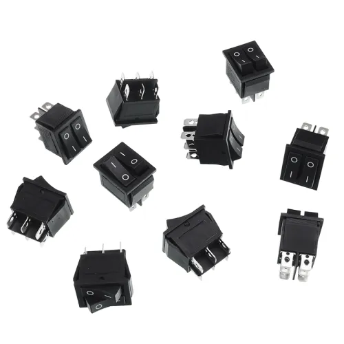 PRZEŁĄCZNIK KOŁYSKOWY ON-OFF, PODWÓJNY, 6 PINÓW, 6A/250V AC, 28X22MM, 10SZT/OPAKOWANIE