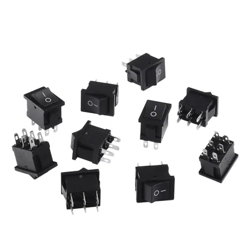 PRZEŁĄCZNIK KOŁYSKOWY ON-OFF, 6 PINÓW, 6A/250V AC, 19X13MM, 10SZT/OPAKOWANIE