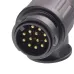 PRZEWÓD SPIRALNY 13/12V WTYCZKA/GNIAZDO PLASTIKOWE, 13 ŻYŁ, DŁG ROBOCZA MAX 3M