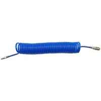 PRZEWÓD SPIRALNY KOMPRESORA 10M (PU) 8X5MM, POLIURETAN - NIEBIESKI