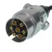 PRZEWÓD/ZŁĄCZE ELEKTRYCZNE PRZYCZEPY   6,0M, 2 WTYCZKI 7PIN - 7 ŻYŁ, ALUMINIOWE WTYCZKI