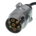 PRZEWÓD/ZŁĄCZE ELEKTRYCZNE PRZYCZEPY   6,0M, 2 WTYCZKI 7PIN - 7 ŻYŁ, ALUMINIOWE WTYCZKI