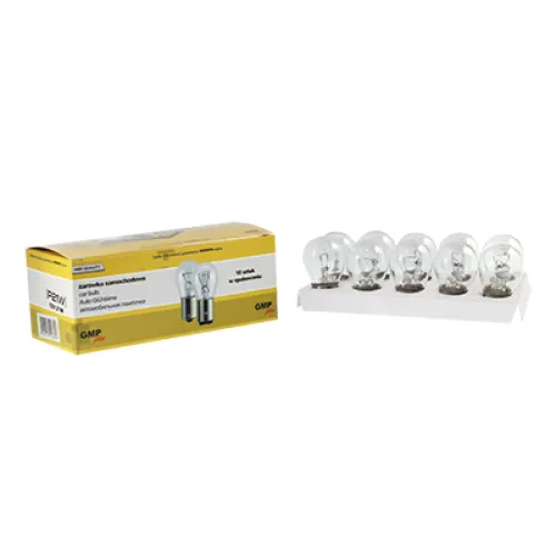 ŻARÓWKA P21W, 12V, 21W BA15S, HOMOLOGACJA E2, KPL. 10SZT.