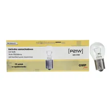 GMP GMPS2524V21WBA15SH — ŻARÓWKA P21W, 24V, 21W BA15S, HOMOLOGACJA E2, KPL. 10SZT.