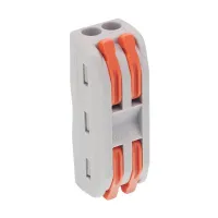SZYBKOZŁĄCZKI ELEKTRYCZNE 2-TOROWE PRZELOTOWE, ZACISKOWE, DRUT DO 2,5MM2, 10SZT/OPAKOWANIE