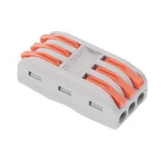 GMP GMPSE3T — SZYBKOZŁĄCZKI ELEKTRYCZNE 3-TOROWE PRZELOTOWE, ZACISKOWE, DRUT DO 2,5MM2, 10SZT/...