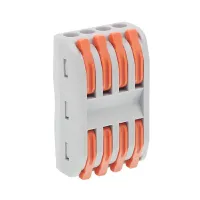 SZYBKOZŁĄCZKI ELEKTRYCZNE 4-TOROWE PRZELOTOWE, ZACISKOWE, DRUT DO 2,5MM2, 10SZT/OPAKOWANIE
