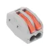 SZYBKOZŁĄCZKI ELEKTRYCZNE  2 ZŁĄCZA ZACISKOWE, DRUT DO 2,5MM2, 10SZT/OPAKOWANIE