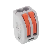 SZYBKOZŁĄCZKI ELEKTRYCZNE  2 ZŁĄCZA ZACISKOWE, DRUT DO 2,5MM2, 10SZT/OPAKOWANIE