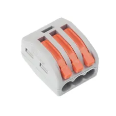 GMP GMPSEZO3 — SZYBKOZŁĄCZKI ELEKTRYCZNE  3 ZŁĄCZA ZACISKOWE, DRUT DO 2,5MM2, 10SZT/OPAKOWANIE