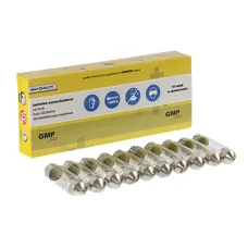 GMP GMPT113812V5WSV85H — ŻARÓWKA C5W, 12V, 5W SV8,5, HOMOLOGACJA E2, KPL. 10SZT.