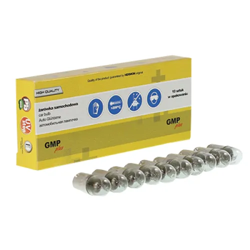 ŻARÓWKA T4W, 12V, 4W BA9S, HOMOLOGACJA E11, KPL. 10SZT.