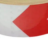 TAŚMA ODBLASKOWA KIERUNKOWA 25MB BIAŁO-CZERWONA