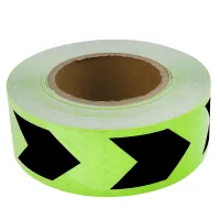 TAŚMA ODBLASKOWA KIERUNKOWA 25MB NEONOWO-CZARNA