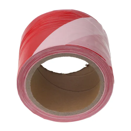 TAŚMA OSTRZEGAWCZA BIAŁO-CZERWONA L=100MB, B=75MM