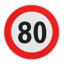 GMP GMPTWY106 — NALEPKA (NAKLEJKA) LIMIT PRĘDK.-  80KM/H FI 200MM, KLASA I