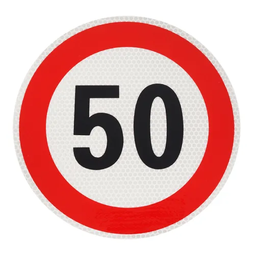 NALEPKA (NAKLEJKA) LIMIT PRĘDK.-  50KM/H FI 200MM, KLASA I