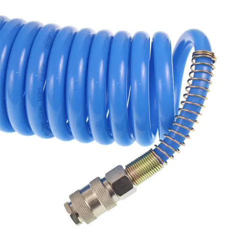 PRZEWÓD SPIRALNY KOMPRESORA 10M (PE) 12X8MM, POLIETYLEN - NIEBIESKI