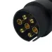 WTYCZKA 7/12V PLASTIKOWA KRÓTKA, KONTAKTY SKRĘCANE, GUMOWA NASADKA