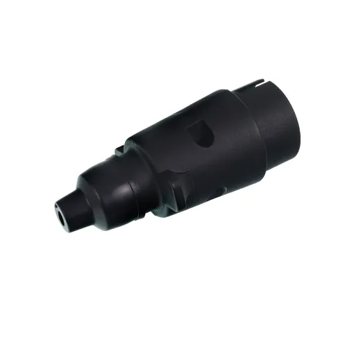 WTYCZKA 7/12V PLASTIKOWA KRÓTKA, KONTAKTY SKRĘCANE, GUMOWA NASADKA