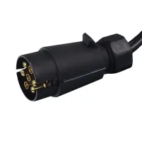WIĄZKA ELEKTRYCZNA PRZYCZEPY, WTYCZKA 7/12V + PRZEWÓD 2X9M