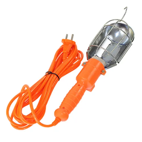 LAMPA WARSZTATOWA  230V 5M POMAR. WYŁ. BEZ ŻARÓWKI, MAX 75W