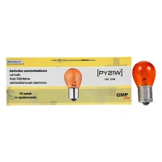 GMP GMPY21W12V21WBAU15SH — ŻARÓWKA PY21W, 12V, 21W BAU15S, AMBER, HOMOLOGACJA E13, KPL. 10SZT.