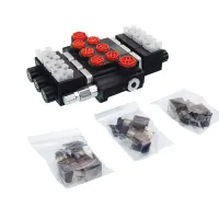 ROZDZIELACZ HYDRAULICZNY 3-SEKCYJNY Z50, 40L/MIN, STEROWANY ELEKTRYCZNIE 24V, WTYCZKI ELEKTRYCZNE W KOMPLECIE