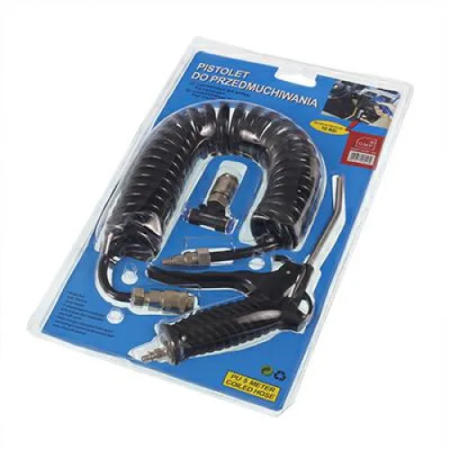 ZESTAW DO PRZEDMUCHIWANIA FI 8MM BLACK PU, TRÓJNIK TYP T 3/8