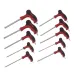 ZESTAW KLUCZY IMBUSOWYCH TYPU TORX 10SZT + STOJAK, UCHWYT TYP T, BLISTER