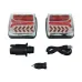 ZESTAW ŚWIATEŁ PRZYCZEPY BEZPRZEWODOWY 36-LED, 12/24V, MOCOWANIE NA MAGNEZ W WALIZCE, DYNAMICZNY KIERUNKOWSKAZ