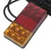 ZESTAW ŚWIATEŁ PRZYCZEPY  7,5M + 2,5M 16-LED, MOCOWANIE NA MAGNES, LAMPA PROSTOKĄTNA, WTYCZKA 13PIN