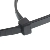 OPASKI ZACISKOWE ODPINANE 200X4,8MM CZARNE, PLASTIKOWE, 100SZT/OPAKOWANIE
