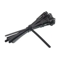 OPASKI ZACISKOWE UWALNIANE 250X7,6MM CZARNE, PLASTIKOWE 100SZT/OPAKOWANIE