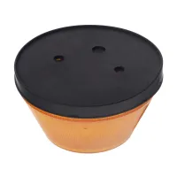 LAMPA OBRYSOWA POMARAŃCZOWA NISKA PRZYCZEPA, FI 92MM, H=52MM