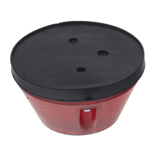 LAMPA OBRYSOWA CZERWONA NISKA PRZYCZEPA, FI 92MM, H=52MM