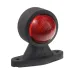 LAMPA OBRYSOWA BIAŁO-CZERWONA NA WYSIĘGNIKU PROSTYM, L/P, KRÓTKA , 12/24V