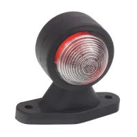 LAMPA OBRYSOWA BIAŁO-CZERWONA NA WYSIĘGNIKU PROSTYM, L/P, KRÓTKA , 12/24V