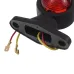 LAMPA OBRYSOWA BIAŁO-CZERWONA NA WYSIĘGNIKU PROSTYM, L/P, KRÓTKA , 12/24V