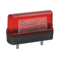 LAMPA OŚWIETLENIA TABLICY REJESTRACYJNEJ, OBUDOWA CZERWONA, MAŁA