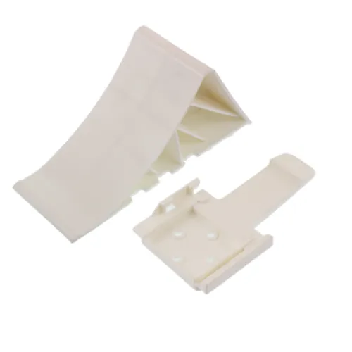 KLIN POD KOŁA L=225MM PLASTIKOWY BIAŁY, OBCIĄŻENIE DO 1,6T + MOCOWANIE