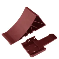 KLIN POD KOŁA L=225MM PLASTIKOWY CZERWONY, OBCIĄŻENIE DO 1,6T + MOCOWANIE
