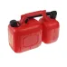 KANISTER PLASTIKOWY DWUKOMOROWY  5L+ 2L - CZERWONY