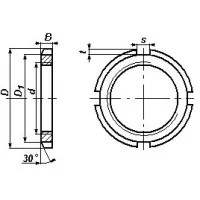 NAKRĘTKA ŁOŻYSKOWA M20X1,0  (KM04) DIN 981 - C-360