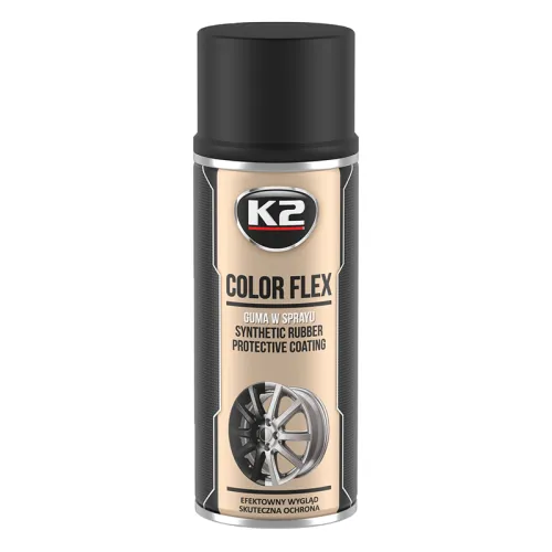 GUMA W SPRAYU 400ML - CZARNY MAT - K2 COLOR FLEX