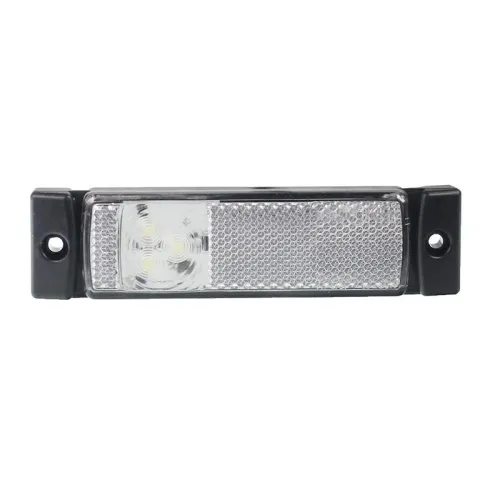 LAMPA OBRYSOWA BIAŁA DIODOWA Z ODBLASKIEM, 12/24V